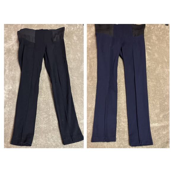Lafayette 148 New York Stirrup Pants High Waist Petite Women’s PS Blue & Black - Picture 3 of 6